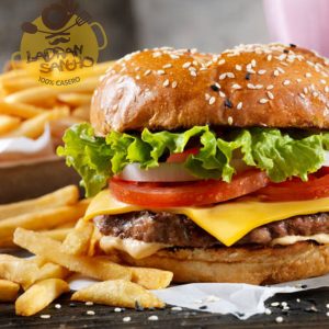 Sandwich de Hamburguesa con papas